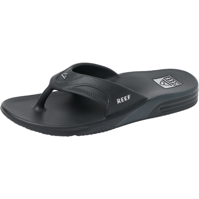 2026 Reef Mens Fanning H20 Sandals CJ8545 - Black / Silver